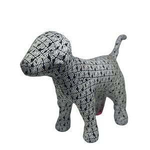 Victoria’s Secret PINK Dog Collectible Plush Mascot – Black & White Monogram
